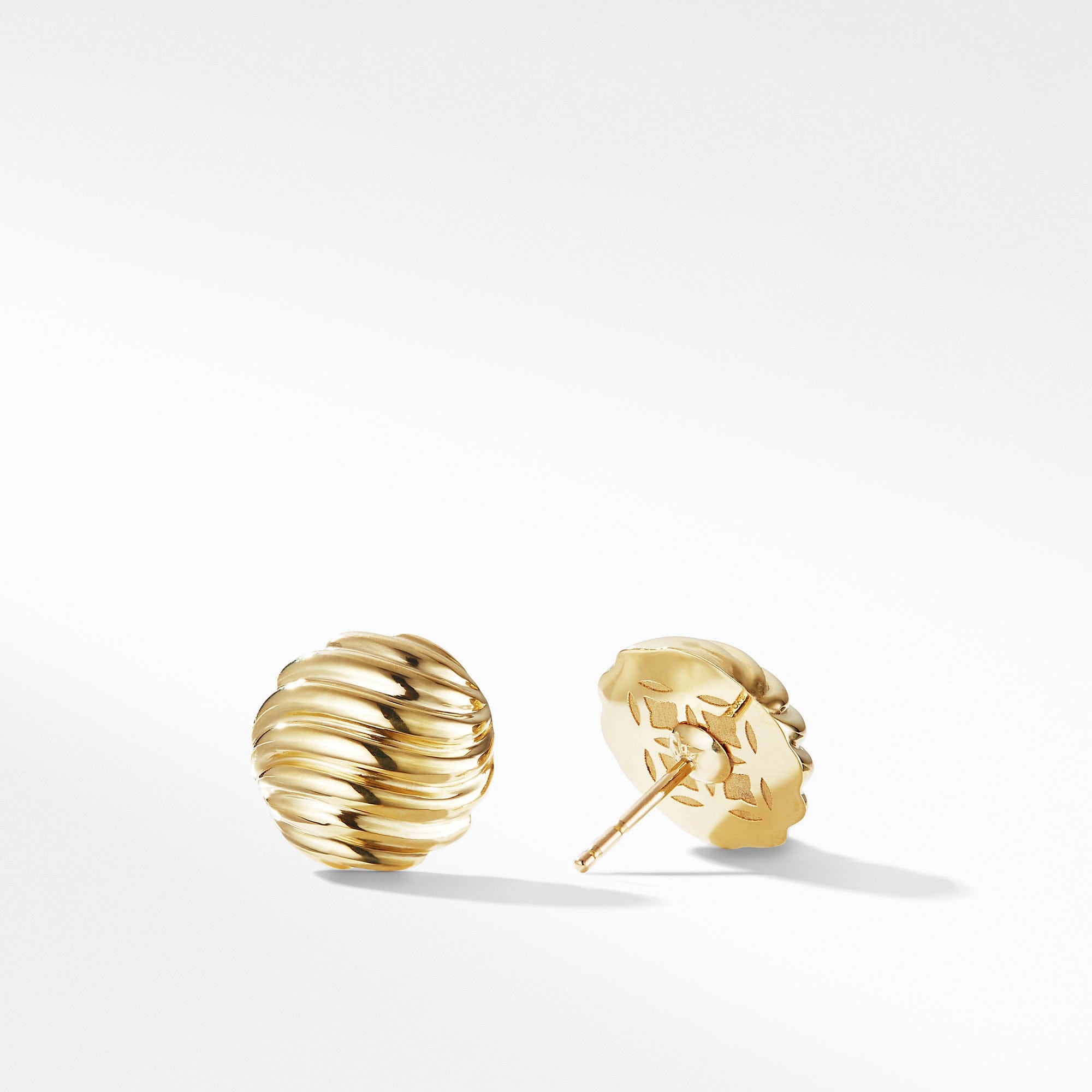 David Yurman Sculpted Cable Earrings in Gold