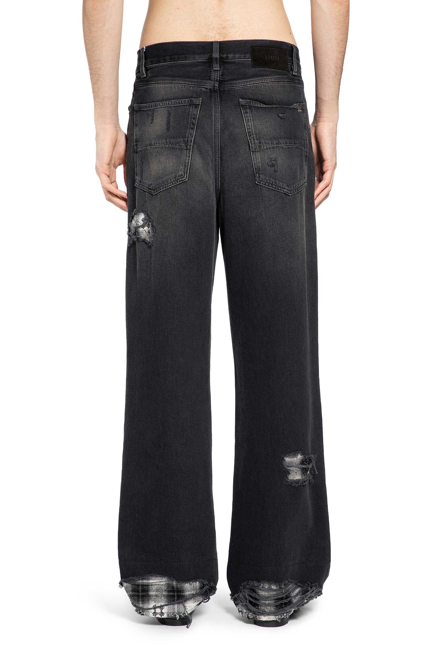 AMIRI Flannel Repair Baggy Jeans