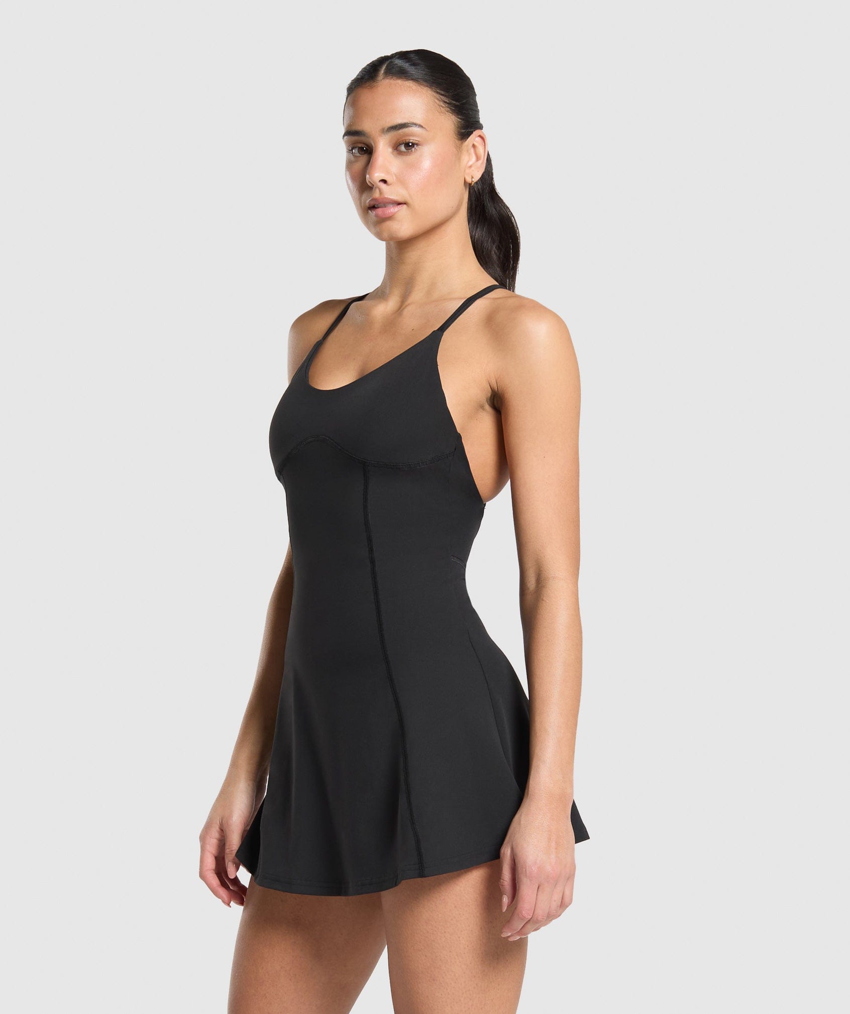 Gymshark Women's Gymshark Strappy 2 - In - 1 Dress Black