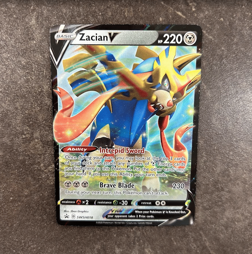 Pokemon MINT Pokemon Card Zacian V #SWSH018