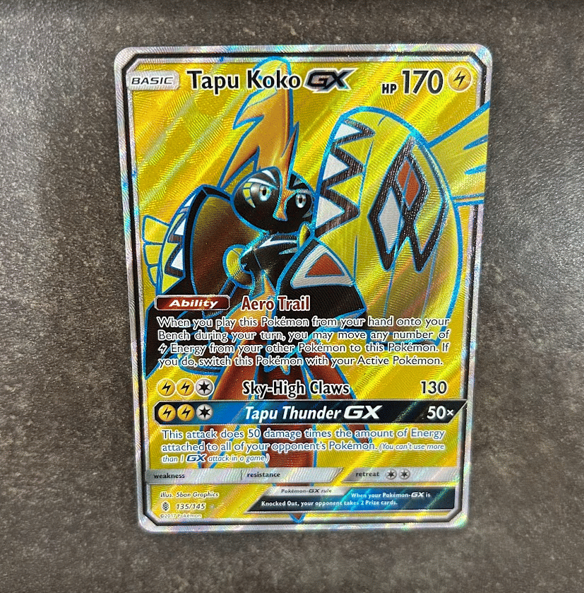 Pokemon MINT Pokemon Card Tapu Koko GX #135