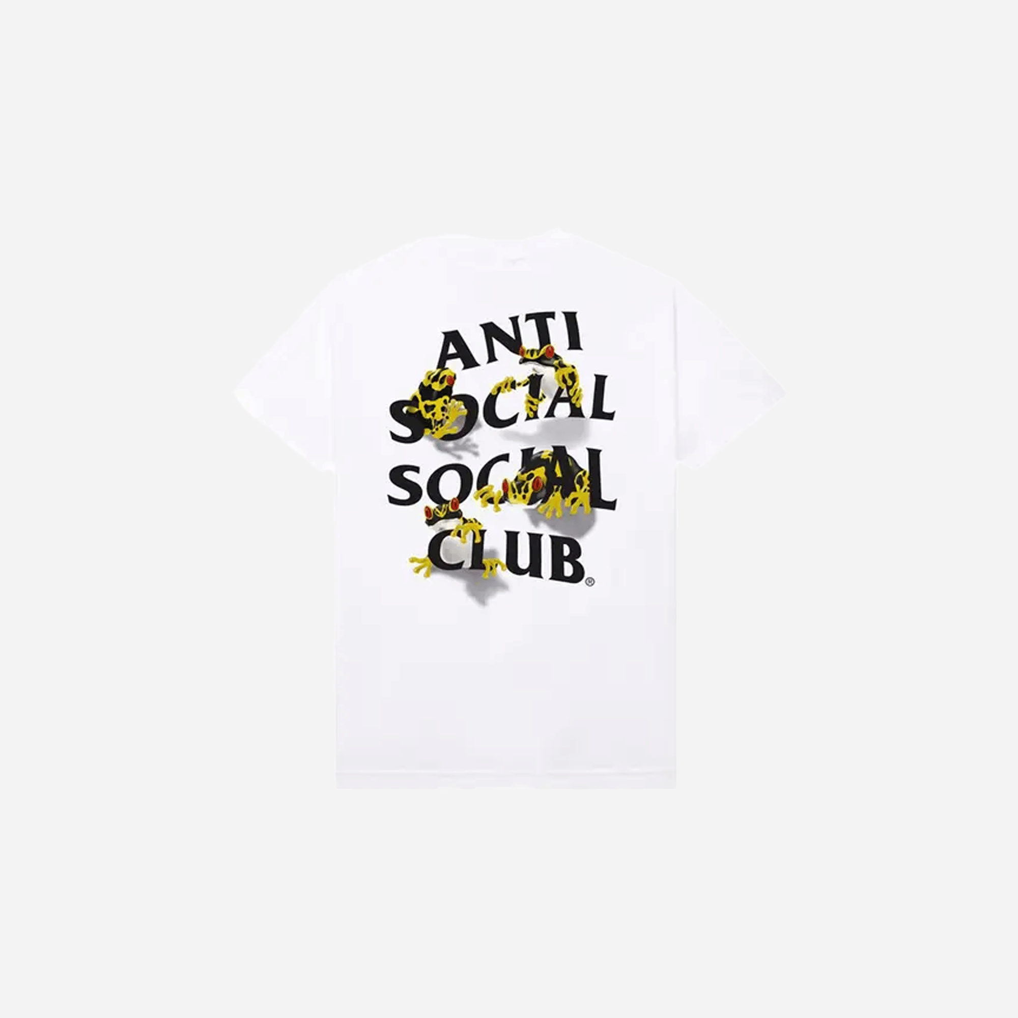 ANTI Social Social CLUB Yellow Banded White T-Shirt