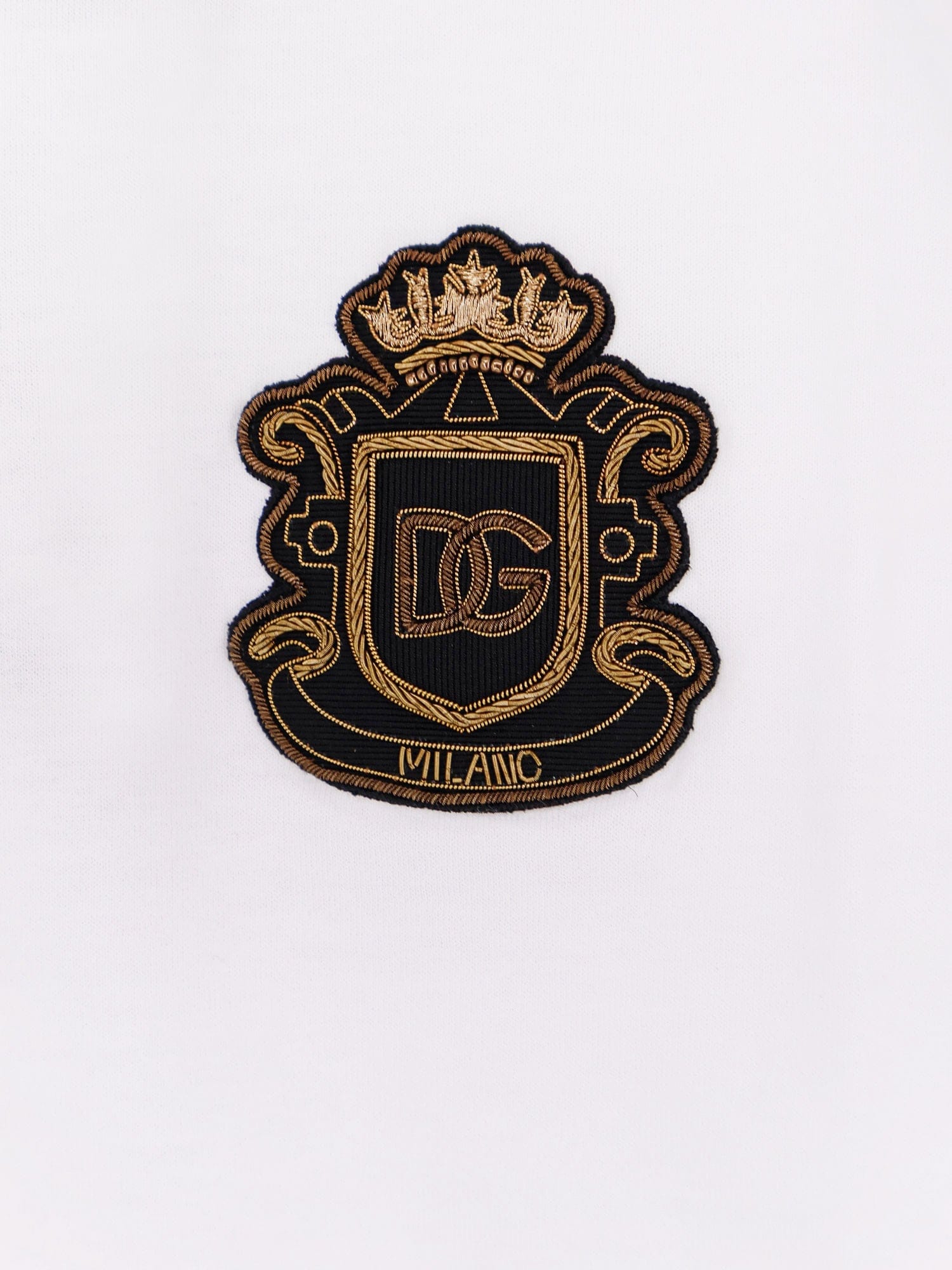 Dolce & Gabbana Cotton t - shirt with iconic logo patch