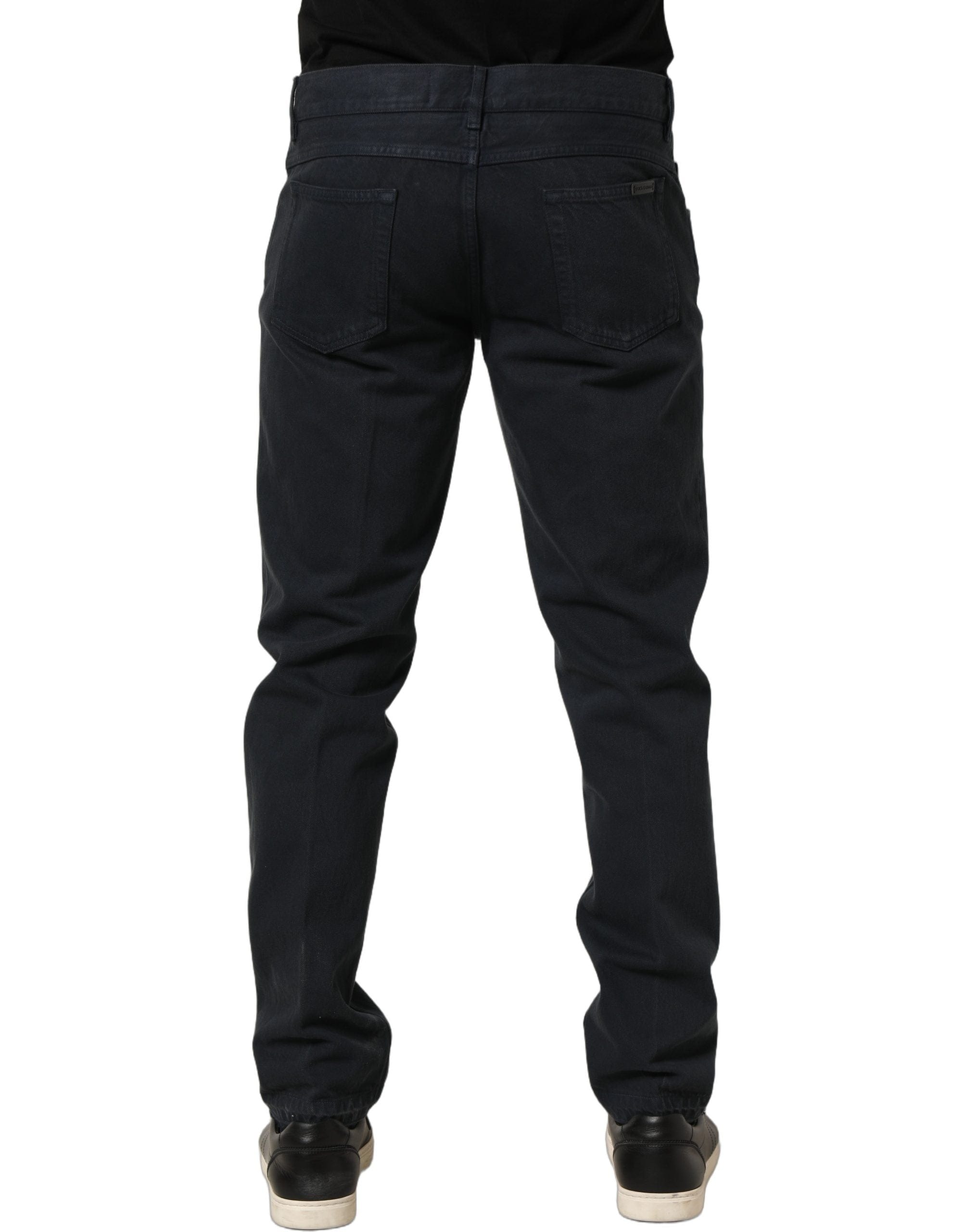 Dolce & Gabbana Cotton Mid Waist Skinny Men blue Men's Jeans