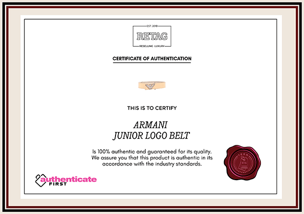 Armani Junior Logo Belt