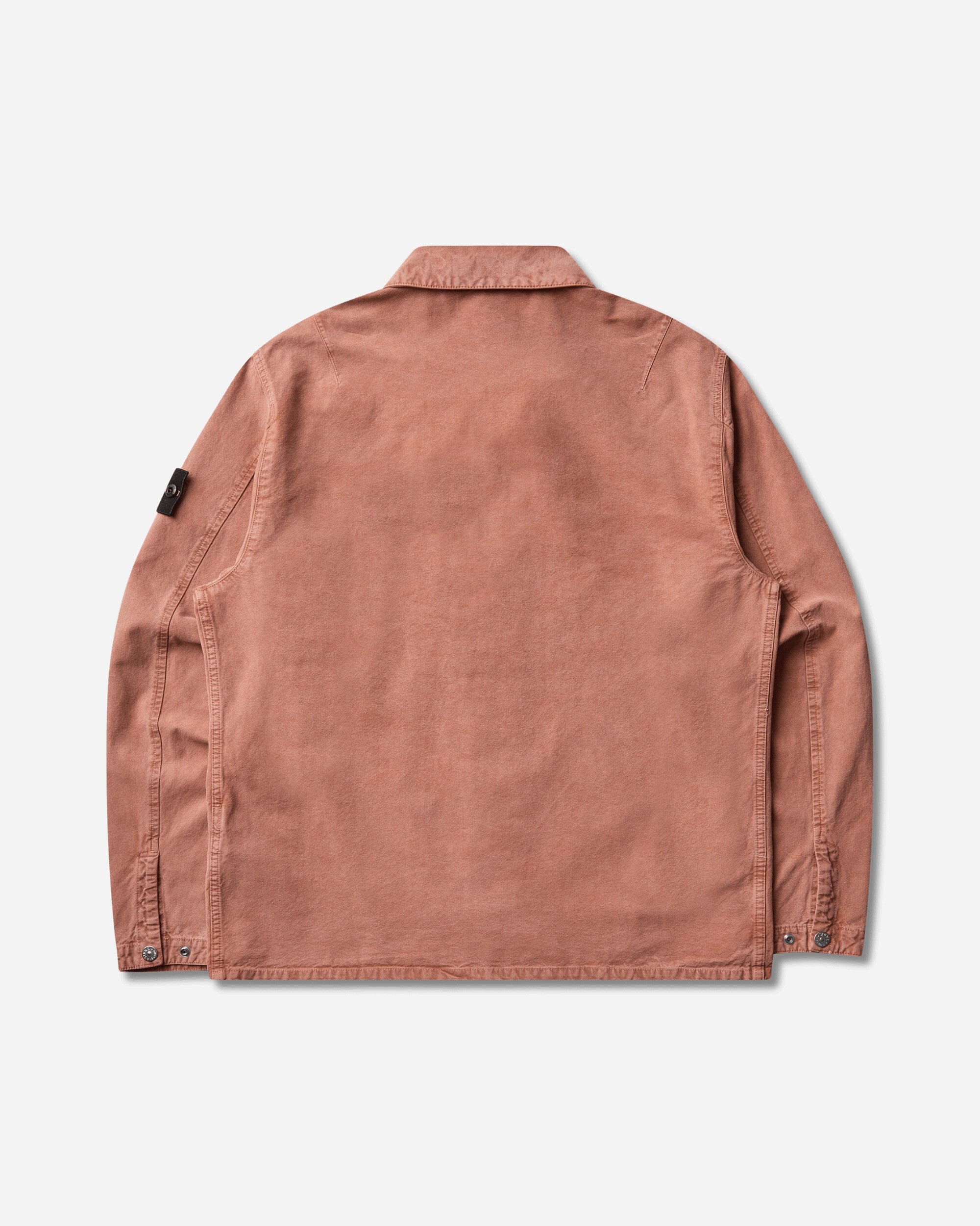 Stone Island Men's Mineral Dyed Panama Cotton Overshirt Brick Red