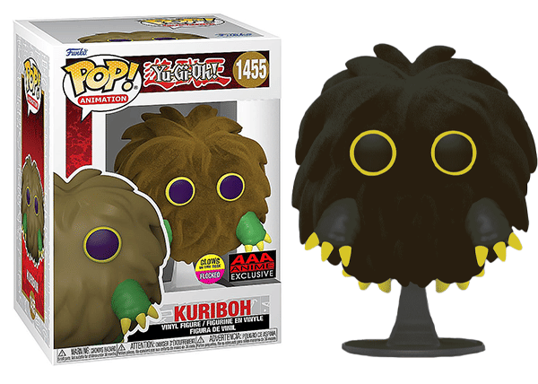 Funko Pop! Kuriboh Glow in the Dark, Flocked, Yu - Gi - Oh! 1455 - AAA Anime Exclusive Vinyl Figure in PopShield Protector