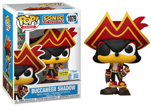 Funko Pop! Buccaneer Shadow Sonic the Hedgehog 1079 - 2025 Summer Convention Exclusive Vinyl Figure in PopShield Protector