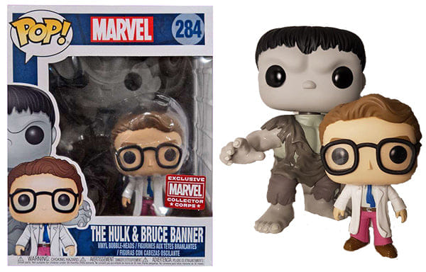 Funko Pop! The Hulk & Bruce Banner 2 - pack 6 - inch 284 - Marvel Collector Corps Exclusive Vinyl Figure