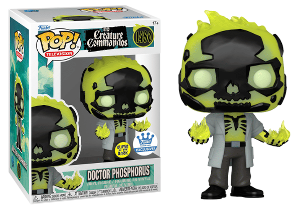 Funko Pop! Doctor Phosphorus Glow in the Dark, Creature Commando 1480 - Funko Shop Exclusive Vinyl Figure in PopShield Protector