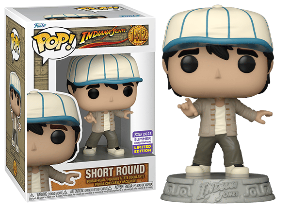 Funko Pop! Short Round Temple of Doom 1412 - 2023 Summer Convention Exclusive Vinyl Figure in PopShield Protector
