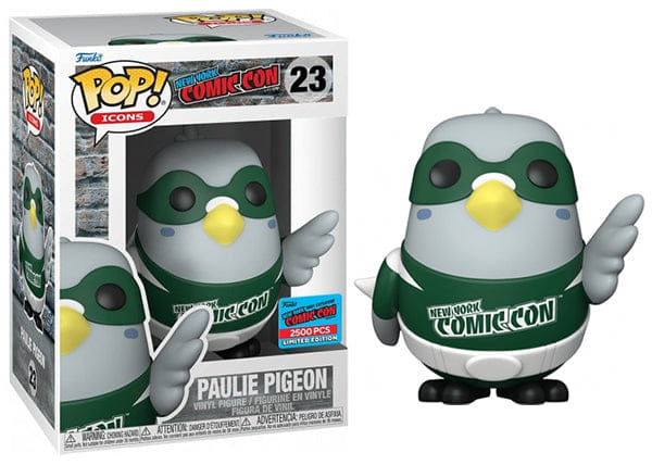 Funko Pop! Paulie Pigeon Green, New York Comic Con, Icons 23 - 2021 NYCC Exclusive /2500 made Vinyl Figure in PopShield Protector