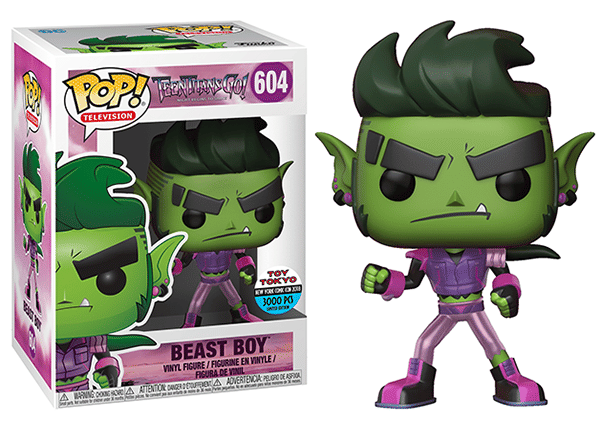 Funko Pop! Beast Boy Metallic, The Night Begins to Shine, Teen Titans Go! 604 - 2018 Toy Tokyo Exclusive/3000 Made Vinyl Figure in PopShield Protector