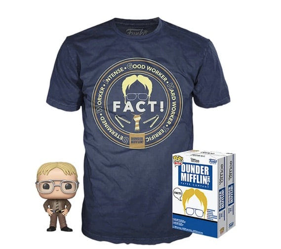 Funko Pop! Dwight Schrute Blonde Pop! and Dwight Schrute T-Shirt L, Sealed 871 - Target Exclusive Vinyl Figure