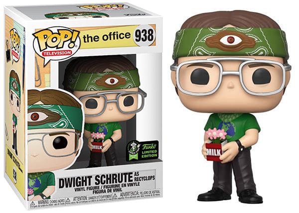 Funko Pop! Dwight Schrute as Recyclops The Office 938 - 2020 ECCC Exclusive Vinyl Figure in PopShield Protector