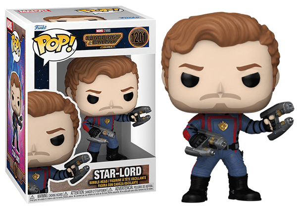 Funko Pop! Star - Lord Blue Ravagers, Guardians of the Galaxy 3 1201 Vinyl Figure in PopShield Protector