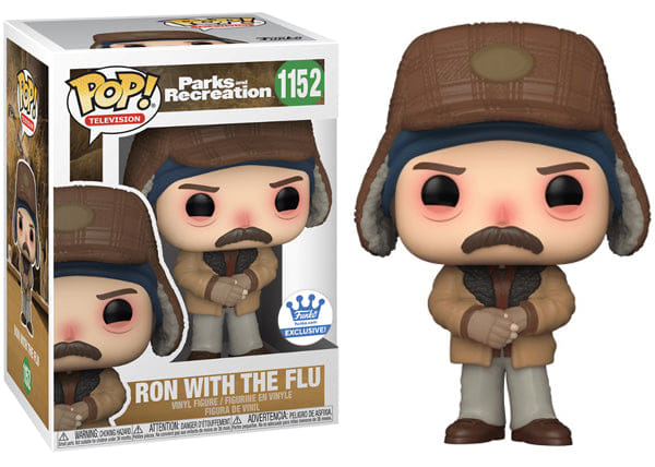 Funko Pop! Ron Swanson w/ the Flu, Parks & Recreation 1152 - Funko Shop Exclusive Vinyl Figure in PopShield Protector