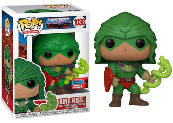 Funko Pop! King Hiss Masters of the Universe 1038 - Fall Convention Exclusive Vinyl Figure in PopShield Protector