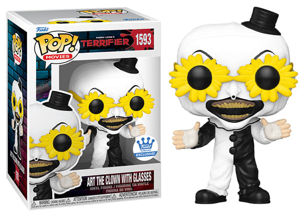 Funko Pop! Art the Clown w/ Glasses Terrifier 1593 - Funko Shop Exclusive Vinyl Figure in PopShield Protector