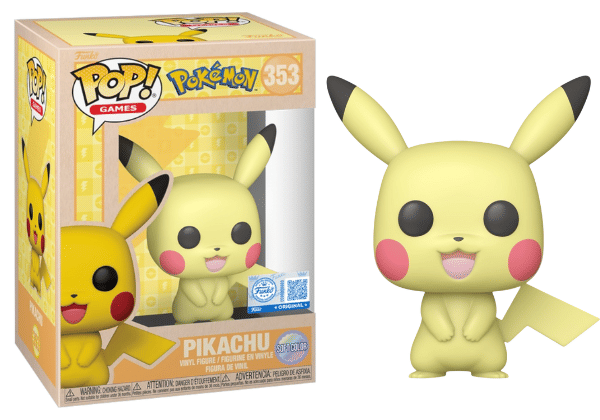 Funko Pop! Pikachu Soft Color, Pokémon 353 - Funko Special Edition Exclusive Vinyl Figure in PopShield Protector