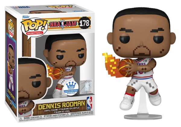 Funko Pop! Dennis Rodman, NBA Jam NBA, Basketball 178 - Funko Shop Exclusive/5000pcs Vinyl Figure in PopShield Protector