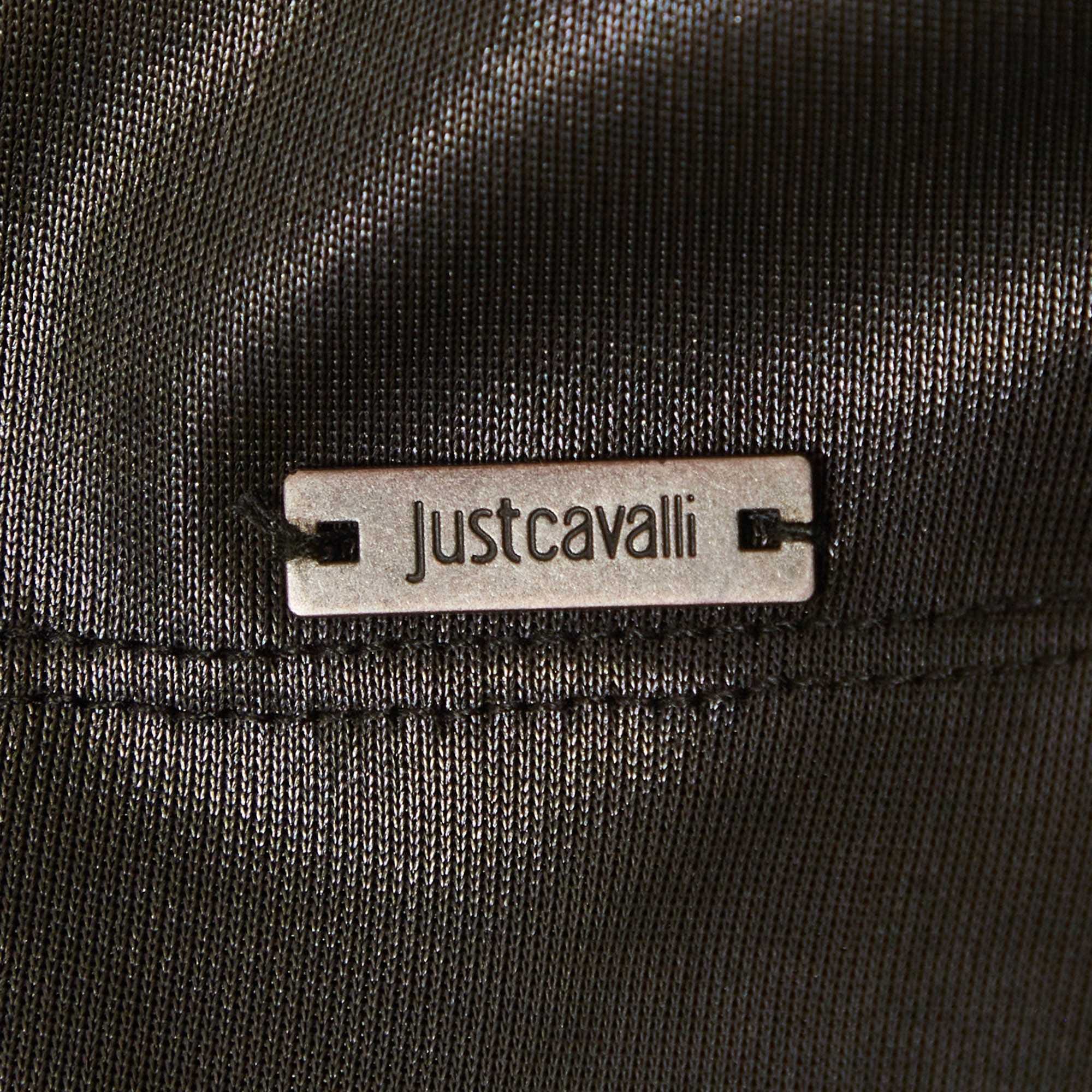 Just Cavalli Black Jersey Oversized Mini Dress
