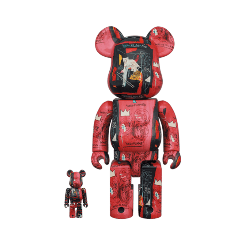 Bearbrick Andy Warhol x JEAN - MICHEL BASQUIAT #1 100% & 400% Set