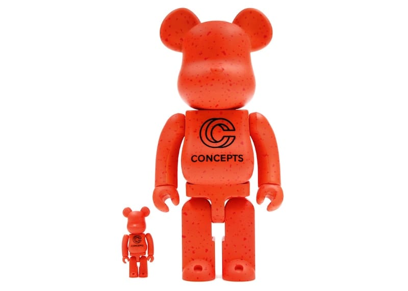 Bearbrick x Concepts Orange Lobster 100% & 400% Set