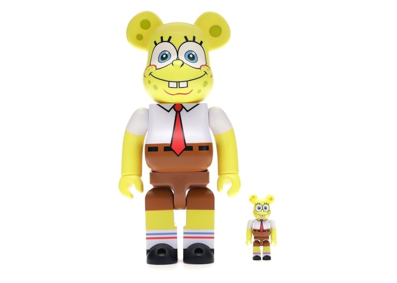 Bearbrick Spongebob 100% & 400% Set Yellow