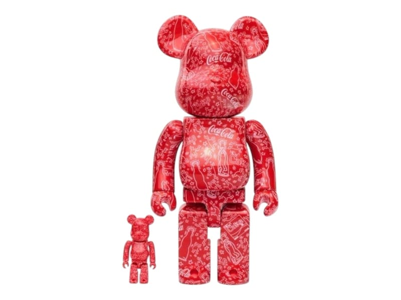 Bearbrick Coca - Cola Keith Haring 100% & 400% Set Red/White