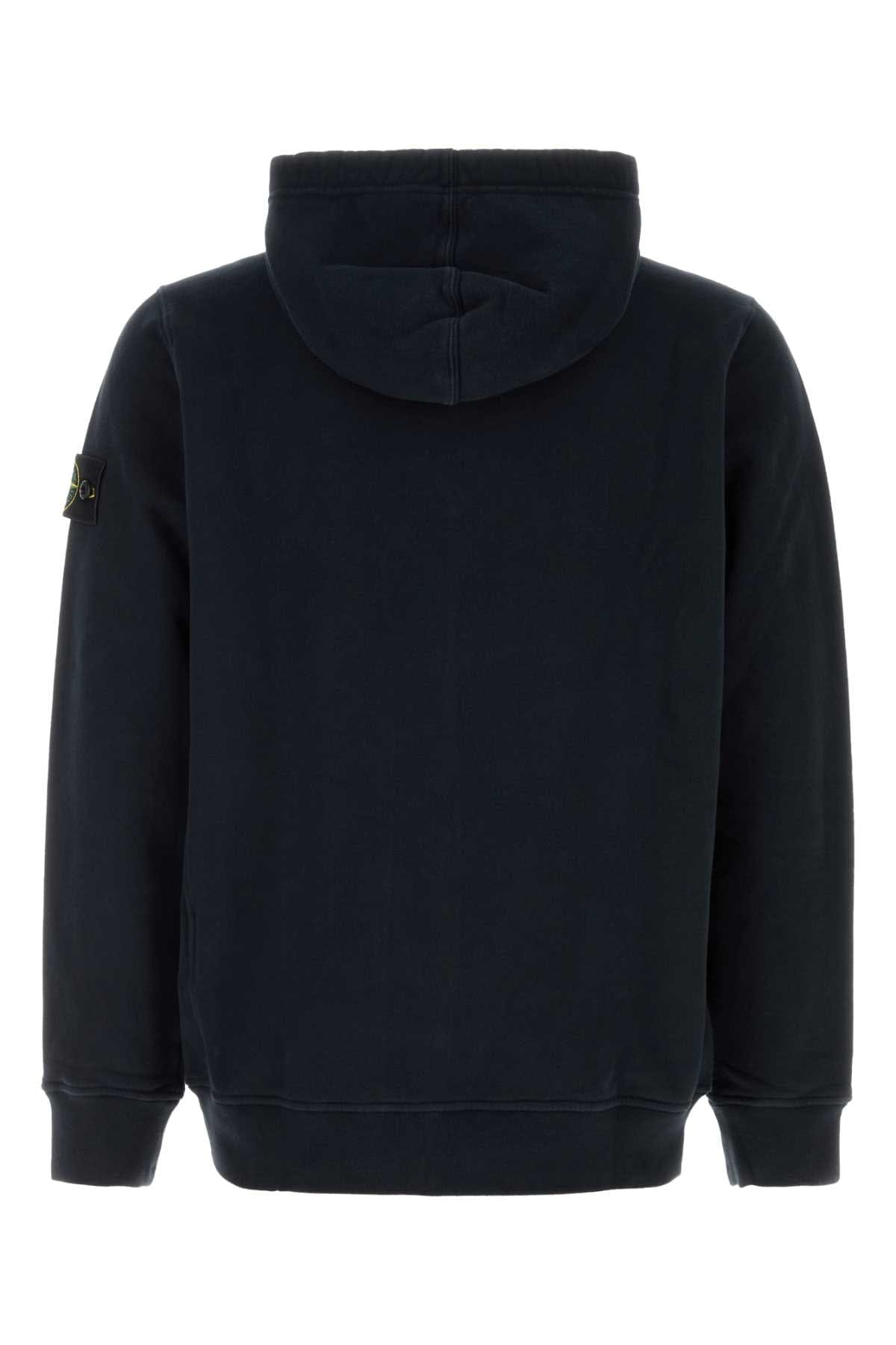 Stone Island Logo - Patched Cotton Sweatshirt — Navy