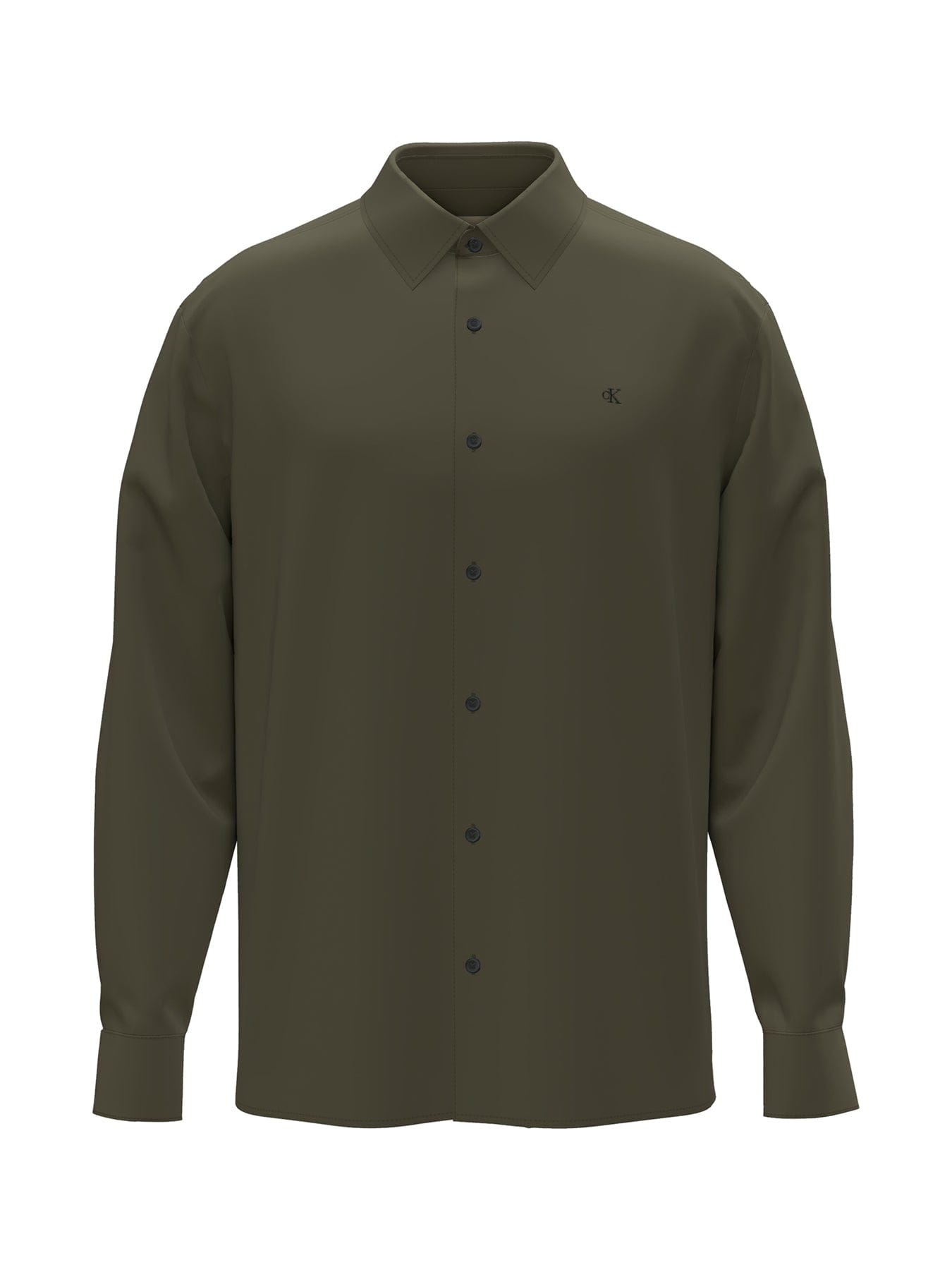 Calvin Klein Melange Flannel Relaxed Button - Down Shirt