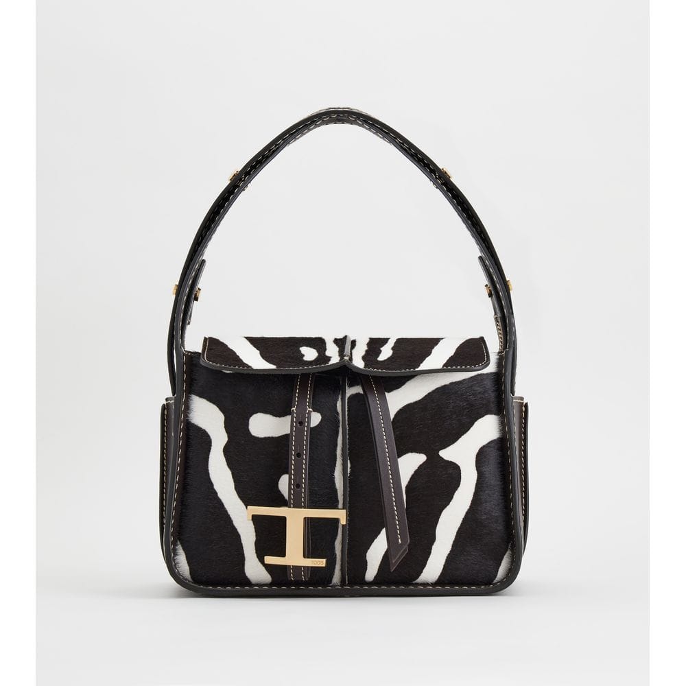 Tod's Tods Leather Bag Mini Brown White