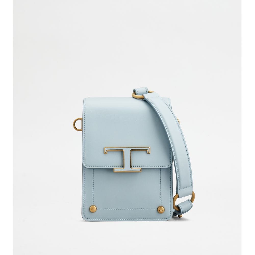 Tod's Tods T Timeless Bag In Leather Micro Blue