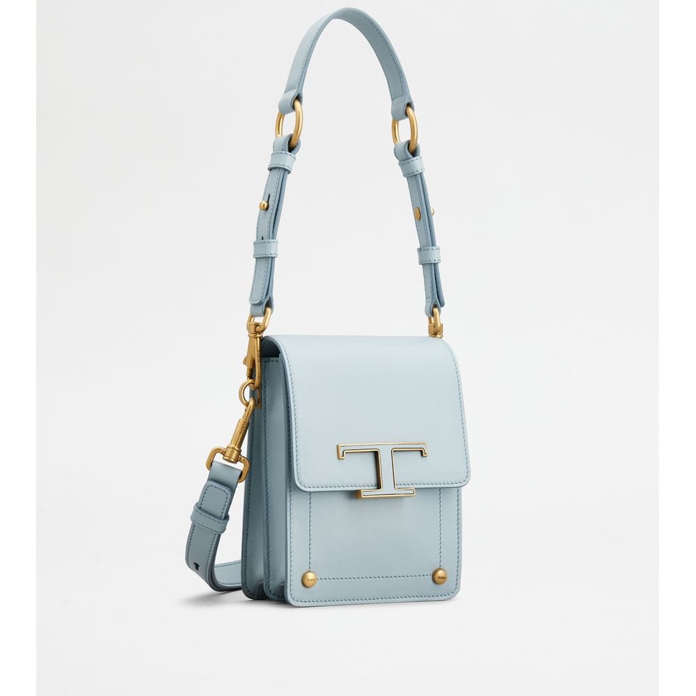 Tod's Tods T Timeless Bag In Leather Micro Blue