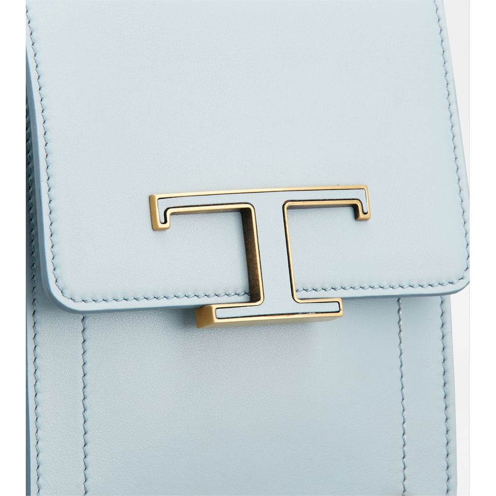 Tod's Tods T Timeless Bag In Leather Micro Blue
