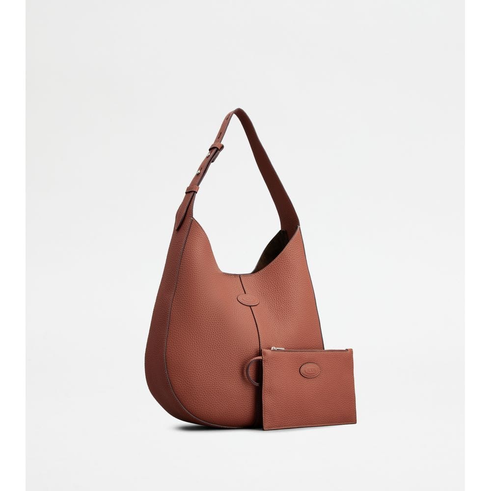 Tod's Tods Di Bag Hobo In Leather Small Brown