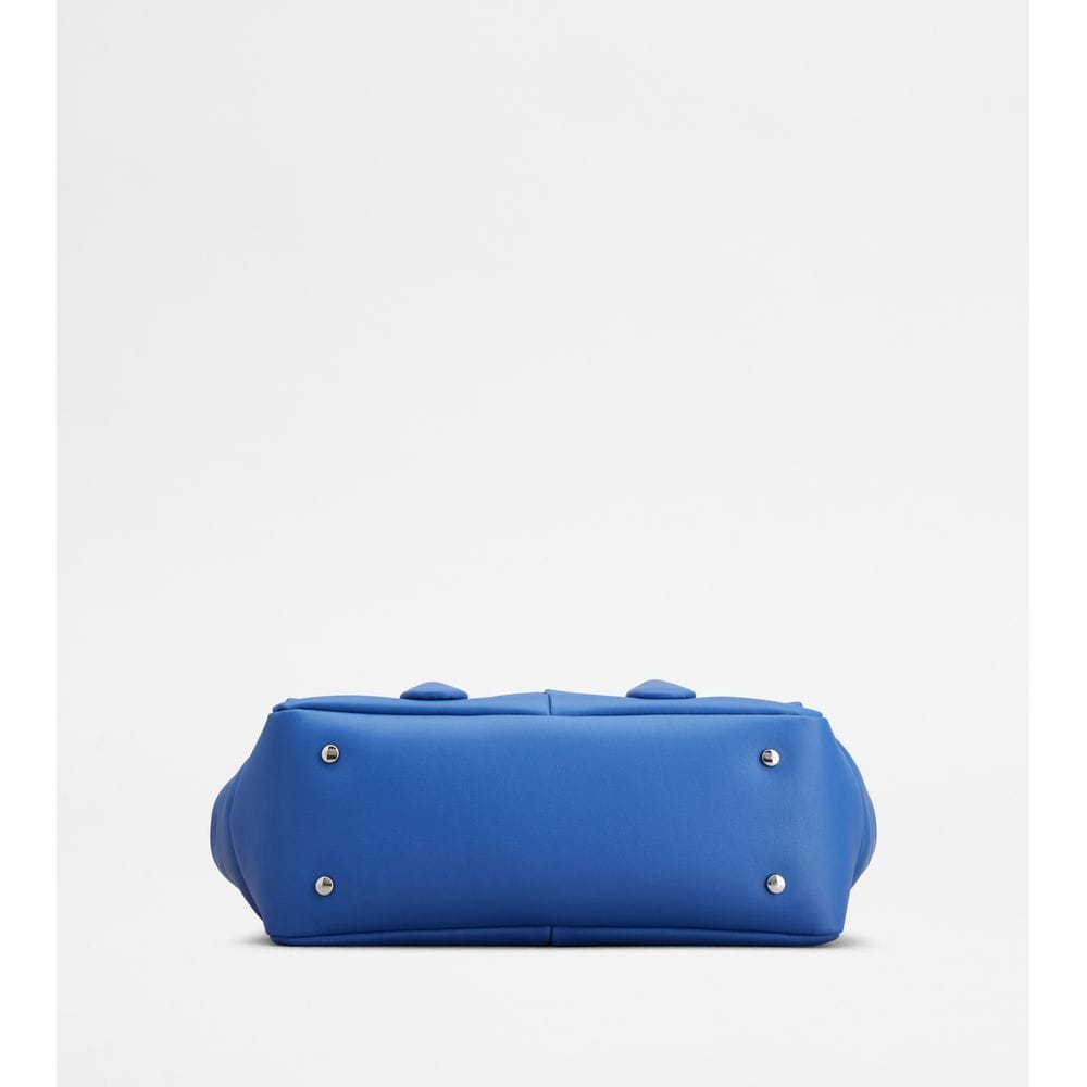 Tod's Tods Di Bag Reverse Flap In Leather Small Light Blue