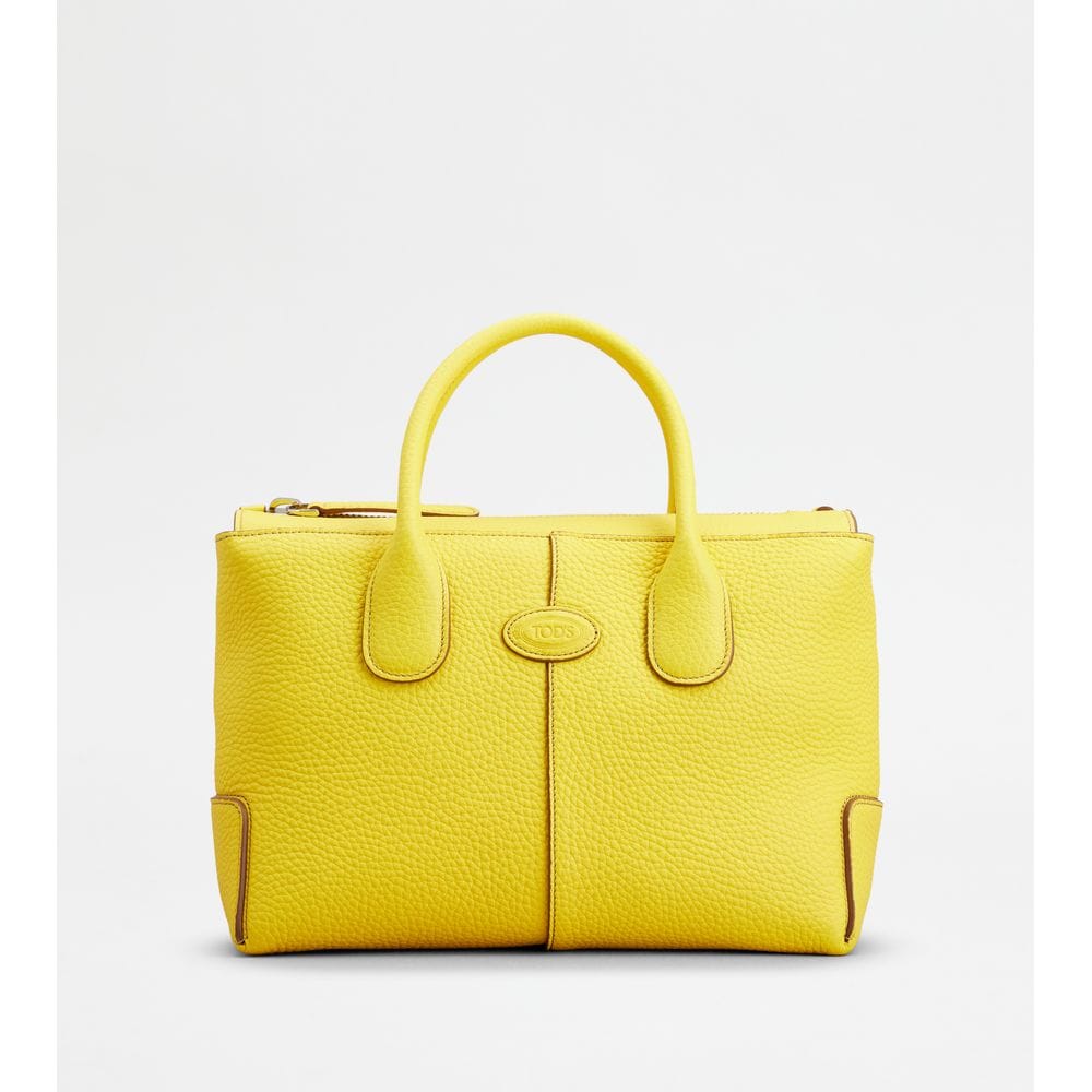 Tod's Tods Di Bag In Leather Small Yellow
