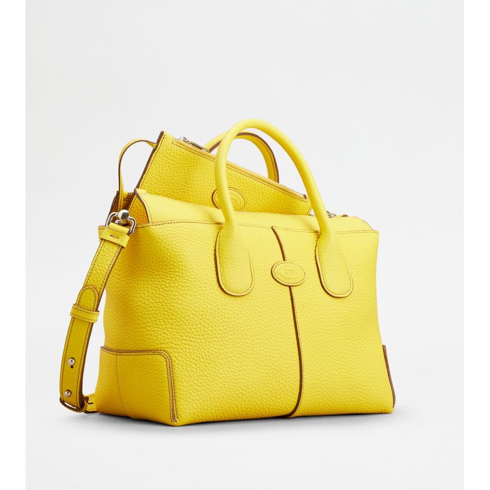Tod's Tods Di Bag In Leather Small Yellow