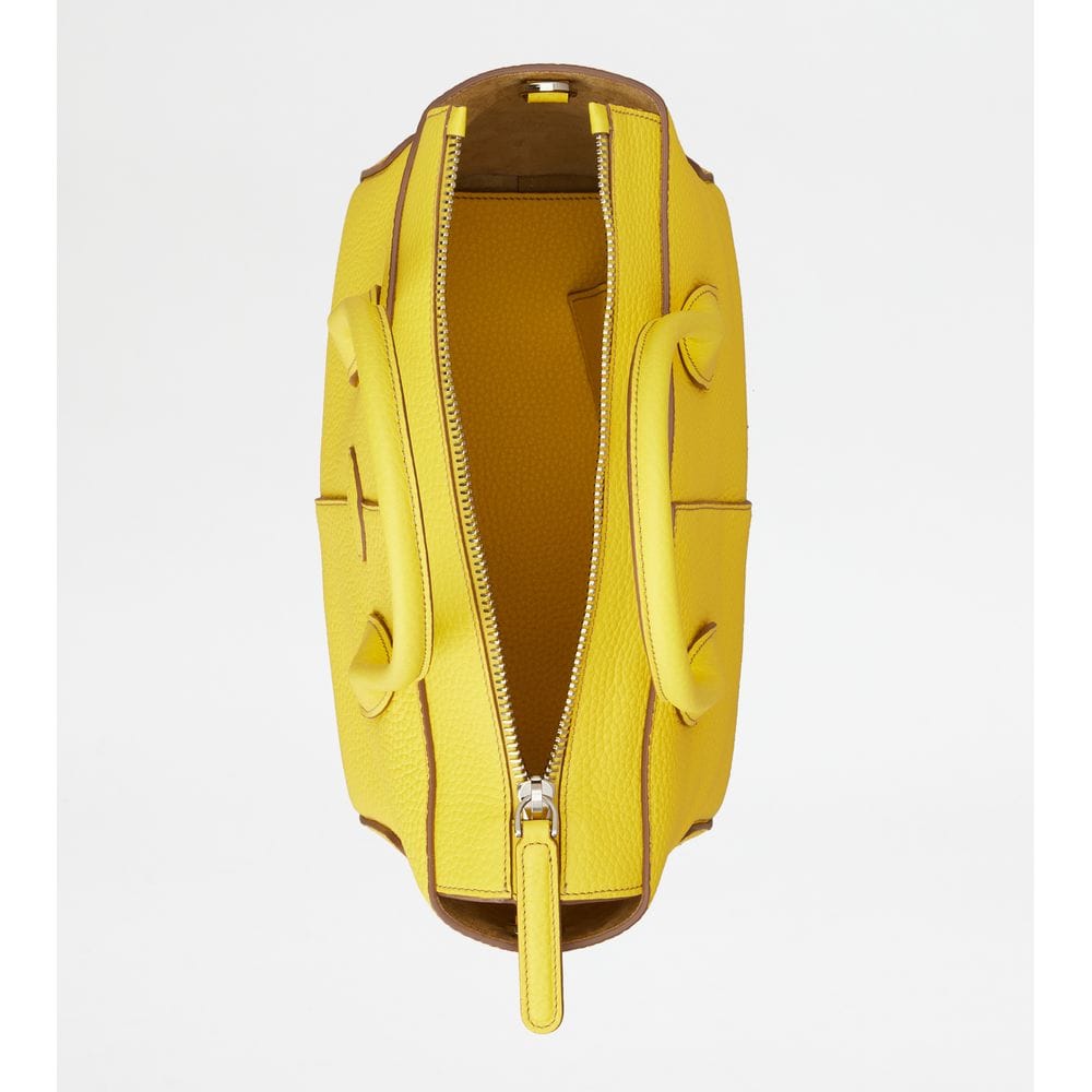 Tod's Tods Di Bag In Leather Small Yellow