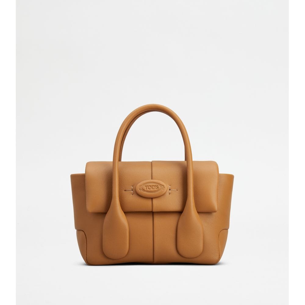 Tod's Tods Di Bag Reverse In Leather Mini Brown