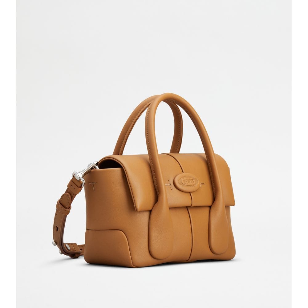 Tod's Tods Di Bag Reverse In Leather Mini Brown