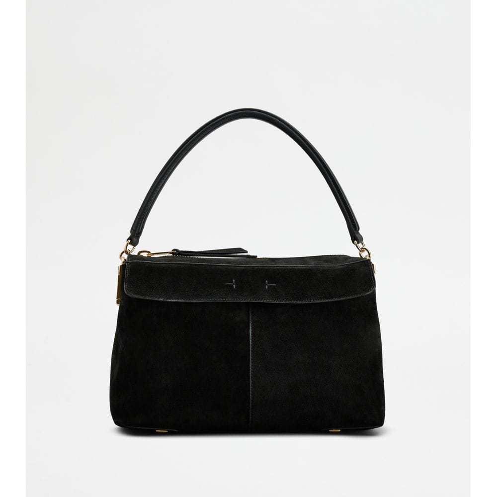 Tod's Tods T Case Bauletto In Suede Small Black