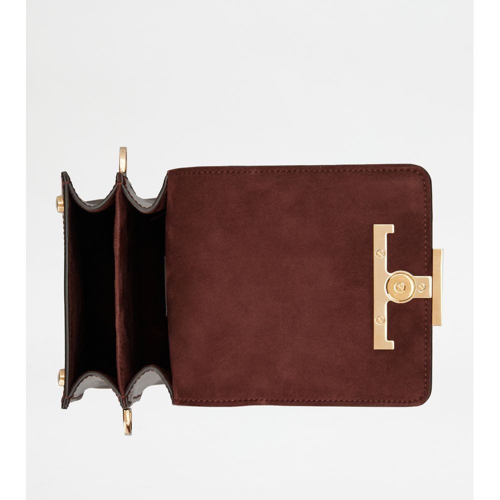 Tod's Tods T Timeless Bag In Leather Micro Maroon
