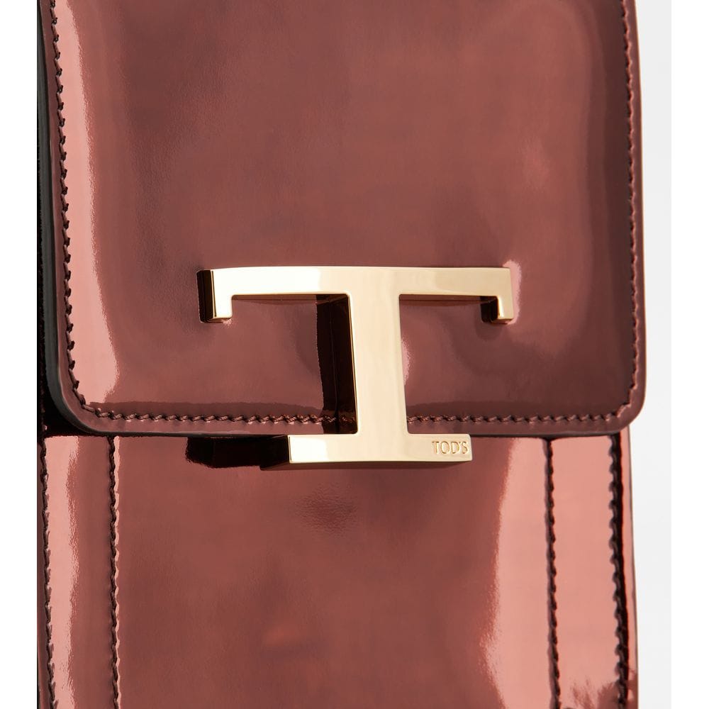 Tod's Tods T Timeless Bag In Leather Micro Maroon
