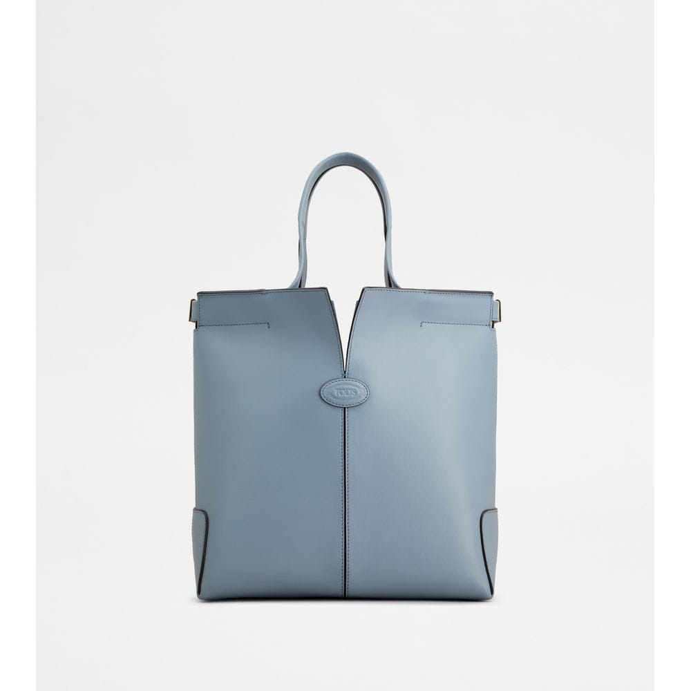 Tod's Tods Di Bag Folio In Leather Small Light Blue