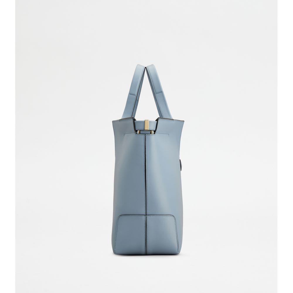 Tod's Tods Di Bag Folio In Leather Small Light Blue