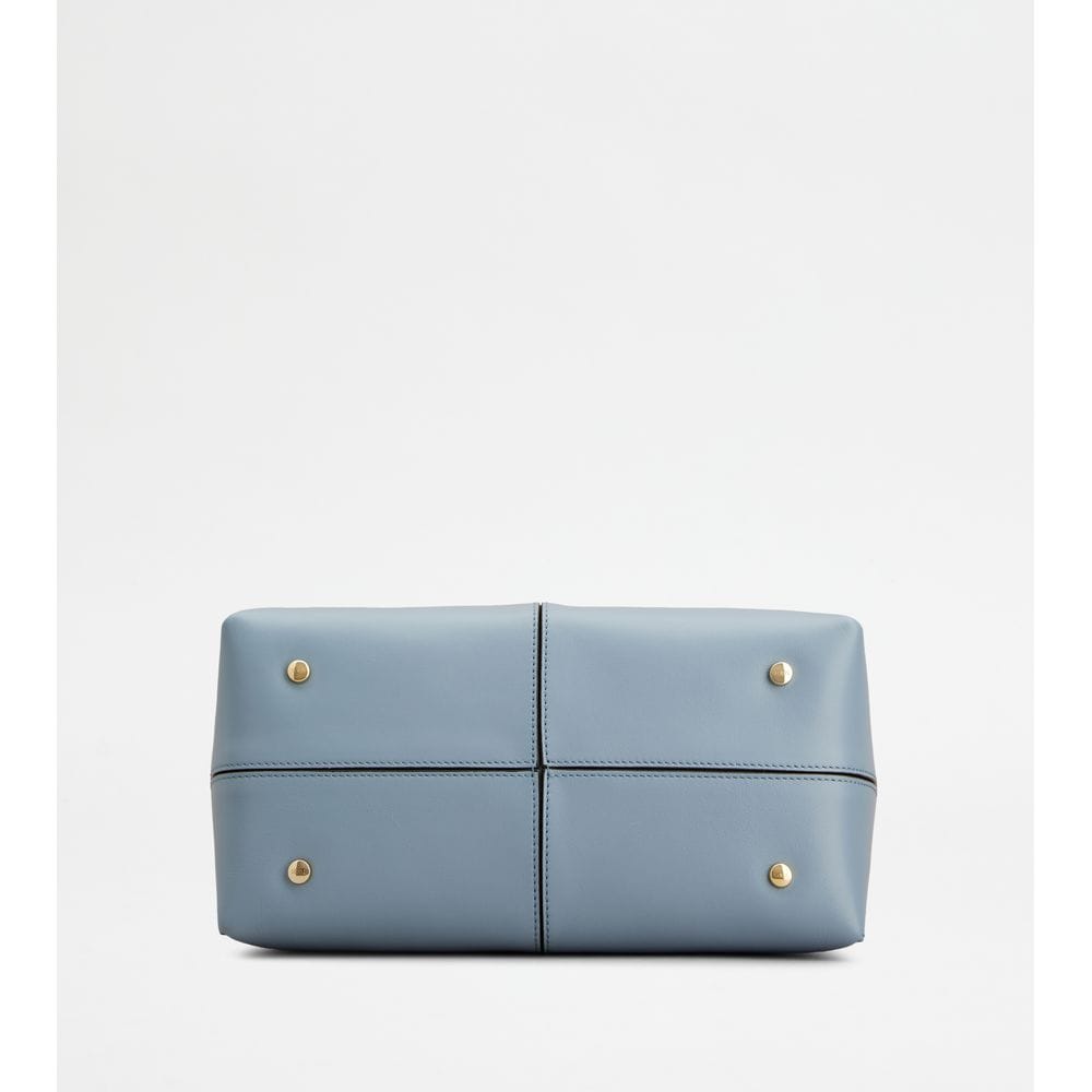 Tod's Tods Di Bag Folio In Leather Small Light Blue