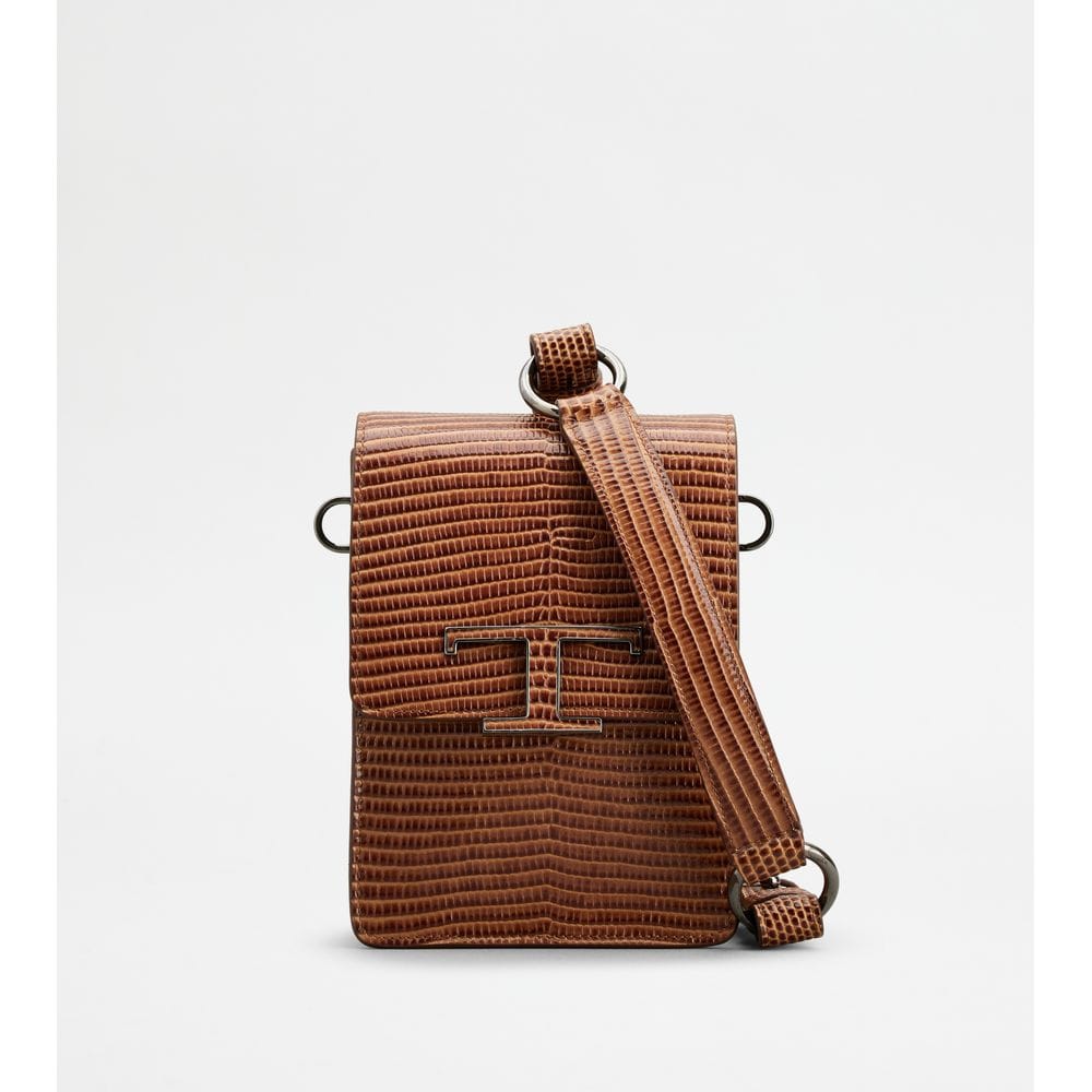 Tod's Tods T Timeless Bag In Leather Micro Brown